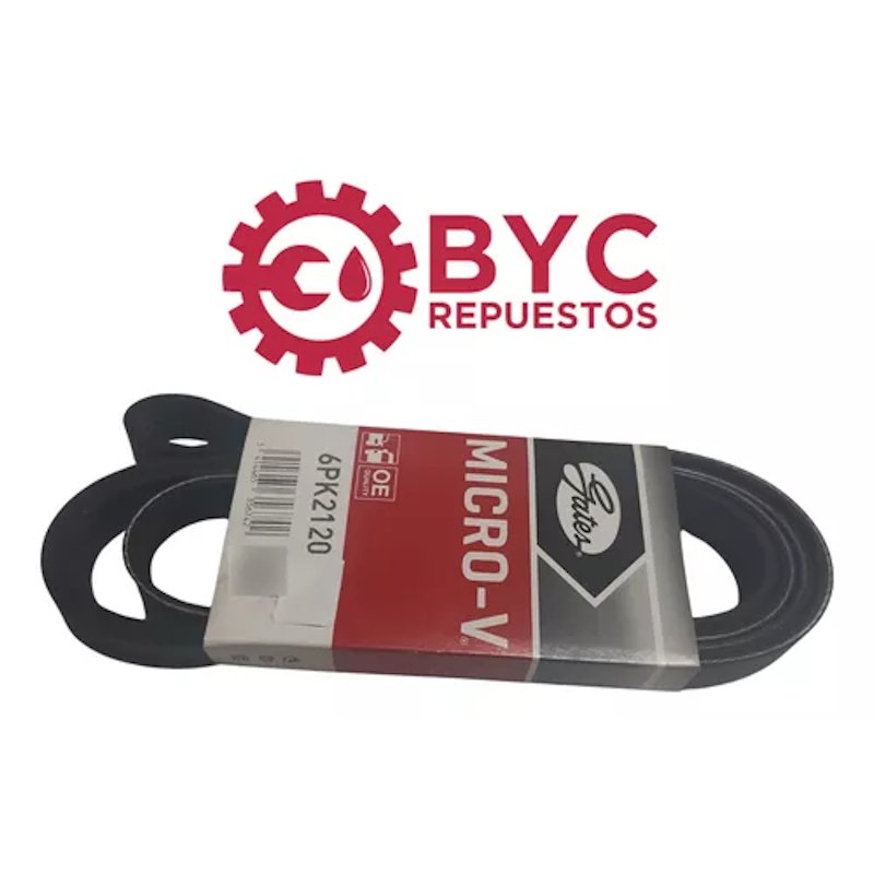 Correa Alternador Musso 2.9 Rexton 2.9 Korando 2.9 2000 - 2007 - Repuestos BYC SPA - Repuestos BYC SPA - 6PK2120A