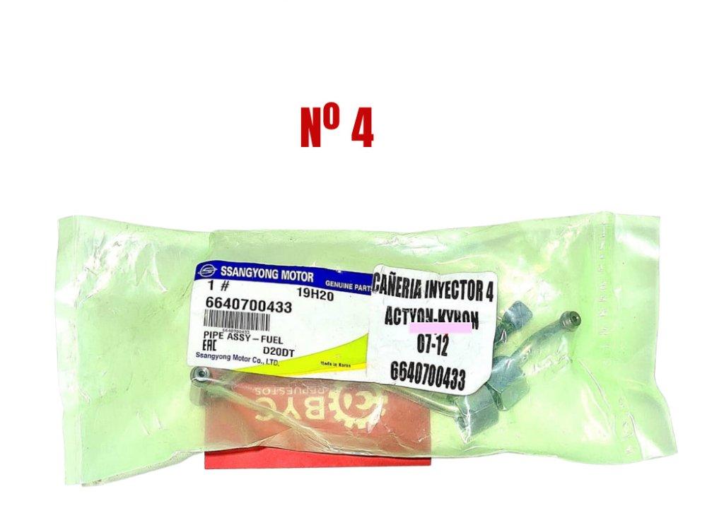 Cañería nº4 de inyector SsangYong ACTYON Kyron Euro 3-4 2006-2013 - Repuestos BYC SPA - SSANGYONG - 6640700433OR